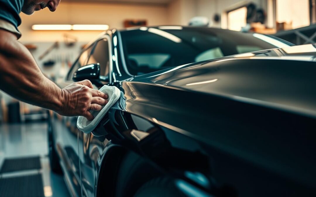 Application cire protection carrosserie