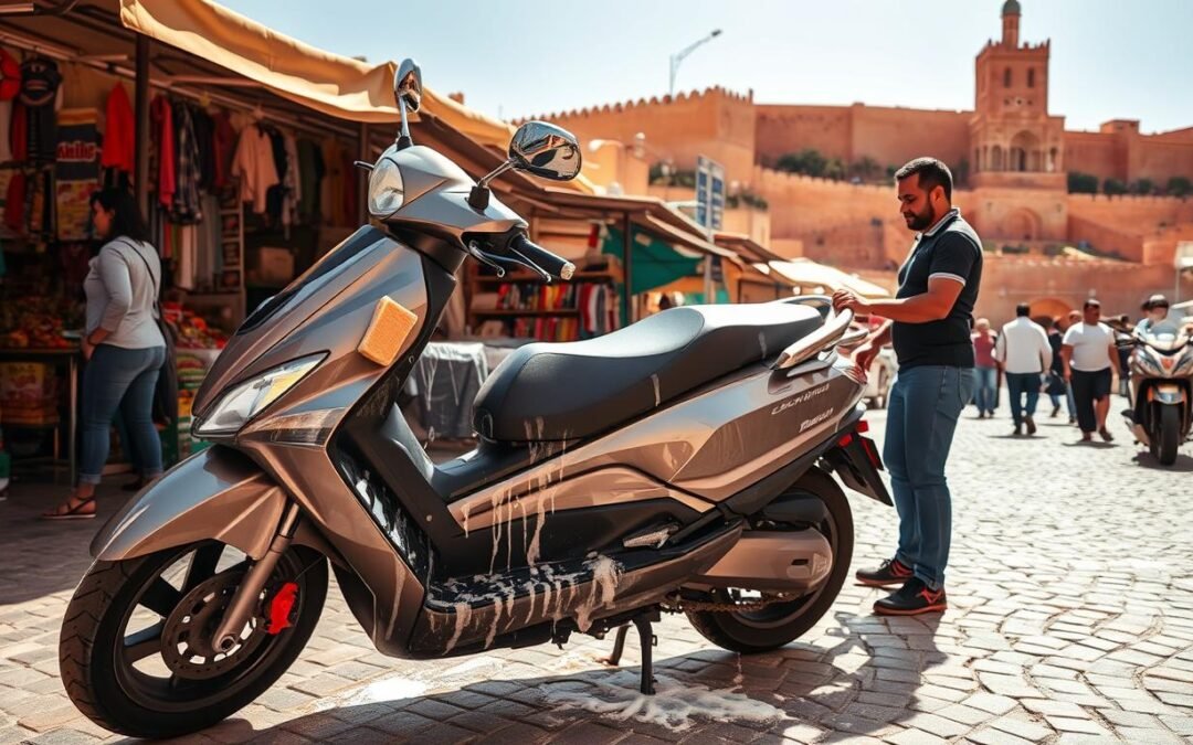 Service lavage moto et scooter Agadir