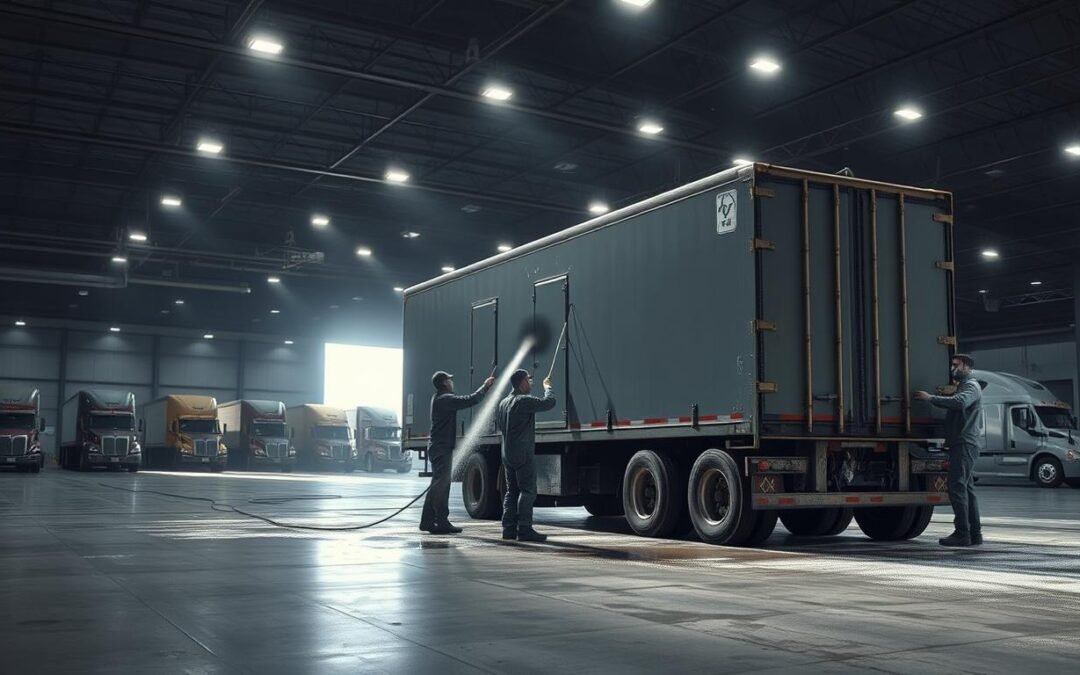 Nettoyage remorques et semi-remorques