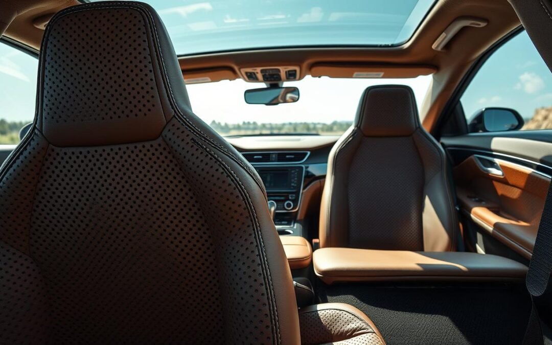 Nettoyage cuir perforé automobile