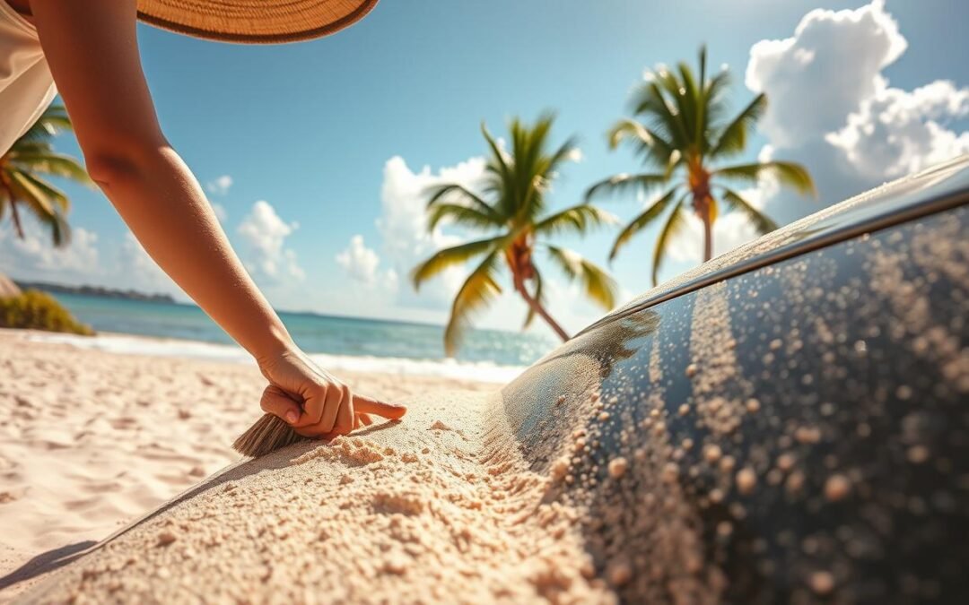 Nettoyage sable véhicule plage