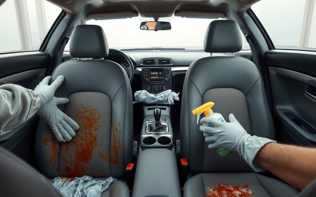 Nettoyage vomissures véhicule